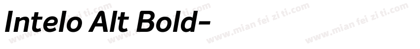 Intelo Alt Bold字体转换